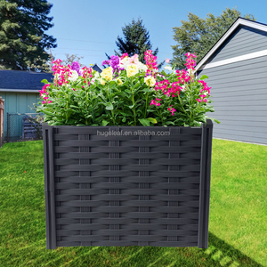 2 in 1 No Digging Woven Rattan Effect Flower Bed Garden Edging <b>Border</b> for Growing & <b>Fencing</b> Trellis - Product Image 6