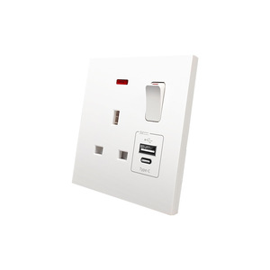 Anh/univer13a 1 gang SP Switched tường ổ cắm USB + Type-C IP66 Neon - Product Image 6