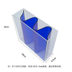 แจกันอะคริลิคทรงคลื่น รูปทรงไม่สม่ำเสมอ 20x6.5x20 ซม. ดีไซน์มินิมอลสำหรับจัดดอกไม้ตกแต่งบ้าน - Product Image 4