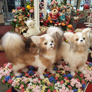 Mignon Réaliste En Peluche Fourrure <span class=keywords><strong>Chien</strong></span> Jouet <span class=keywords><strong>Chiot</strong></span> Ornements Décoration et Cadeau pour <span class=keywords><strong>Chien</strong></span> Expositions - Product Image 5