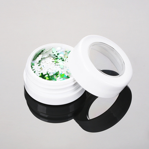 Pot en plastique blanc cylindrique de 2 g et 10 g, crème pour le visage, pot cosmétique recyclable, doré - Product Image 3