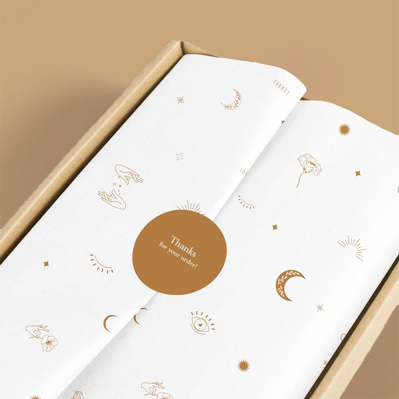 SHINY Biodegradable Synthetic Wax Double-Sided Custom Printed Logo Gift Wrapping Tissue Paper Offset Printing Compatible