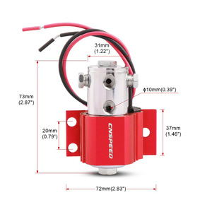 CNSPEED ล็อคเบรกไลน์ล็อคสีแดงอลูมิเนียม 12V ไฟฟ้าสำหรับการปรับแต่งรถยนต์ - Product Image 2