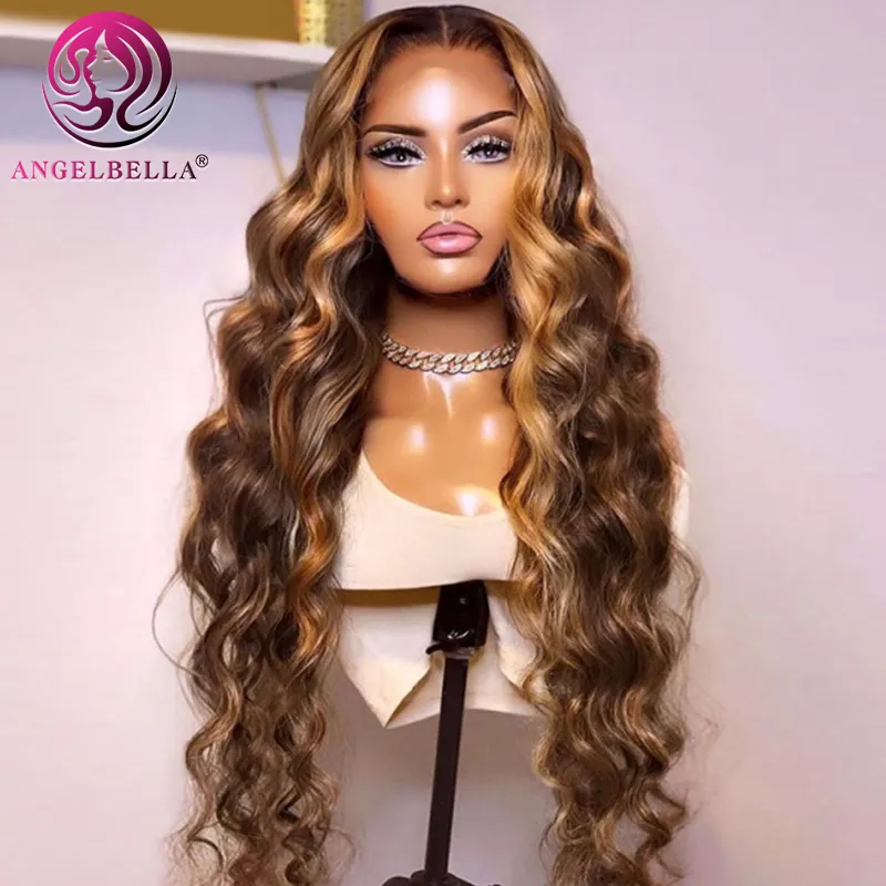 Wholesale Body Wave Highlight Wig 13x6 Highlight Wig Human Hair 13x4 Wig Hd Transparent 360 Full Lace Virgin Human Long Hair