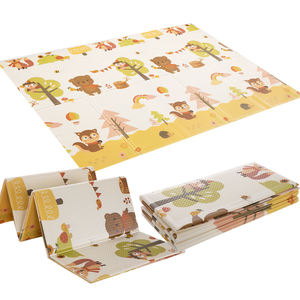 Reversibele speelmat baby speelmat voor op de vloer kruipmat XPE schuim kinderactiviteitenmatten antislip dubbelzijdig peuter - Product Image 1