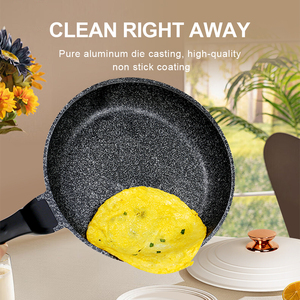Juego de utensilios de <span class=keywords><strong>cocina</strong></span> antiadherentes clásicos de 18 piezas, olla y utensilios de <span class=keywords><strong>cocina</strong></span> de aluminio fundido a presión <span class=keywords><strong>por</strong></span> inducción, <span class=keywords><strong>ollas</strong></span> y sartenes - Product Image 5