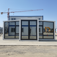 Casa Contenedor Expandible de Doble Ala, Plegable, de 20 pies y 40 pies, para Campamentos Mineros, Sitios de Construcción y Dormitorios para Trabajadores