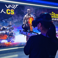 Machine de jeu d'arcade 9D Vr, pas cher, marche gratuite, arène de tir Vr multijoueur, arène de tir Vr multijoueur