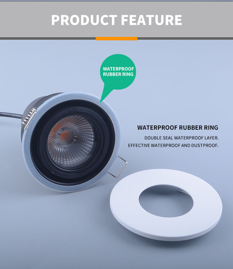 Trim Cover Changeable Waterproof IP65 Downlight Pure Aluminium Lamp Body