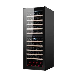 210L R600a立式玻璃门立式展示葡萄酒冷却器饮料冷却器