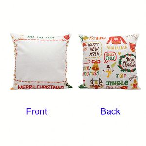 Nouvelles taies d'oreiller en lin à sublimation vierges pour Noël - Product Image 4
