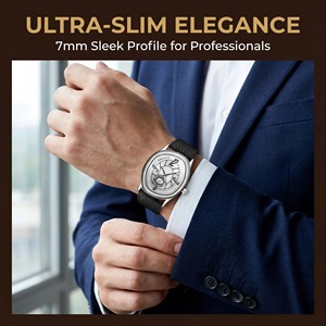 <span class=keywords><strong>Reloj</strong></span> Asimétrico de Diseño Industrial con Correa Personalizada de Primera Calidad, Aspecto Fundido Inusual, Envío Rápido, Estilo Boutique - Product Image 3
