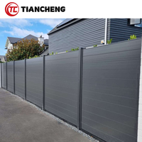 Clôture de cour européenne haut de gamme Porte coulissante en aluminium Kit de clôture de confidentialité en aluminium extérieur Clôture en aluminium pour mur de démarcation