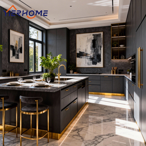 Set di Mobili da Cucina di Lusso Personalizzati con Finitura Opaca |   <span class=keywords><strong>Isola</strong></span> + Progettazione 3D Gratuita + Pre-Assemblata - Product Image 3