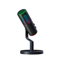 Nouveau microphone de bureau à condensateur USB Micro SU8 avec éclairage RGB et suppression du bruit, garantie 1 an pour le streaming, l'enregistrement et les réunions en ligne