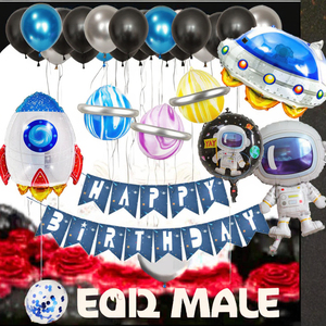 Sonnensystem-Thema Film Helium Latex Ballon Girlanden-Set UFO Rakete <span class=keywords><strong>Astronaut</strong></span> Geburtstagsparty Dekorationen - Product Image 3