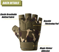 Guantes tácticos sin dedos para deportes al aire libre, guantes de escalada para ciclismo, ligeros, transpirables, con logotipo OEM personalizado y pantalla táctil