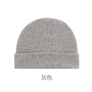 Chapeau pour nouveau-né de couleur unie printemps-automne 0-3 <span class=keywords><strong>mois</strong></span> bonnets pour nouveau-né bonnets en coton - Product Image 4