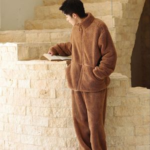 <span class=keywords><strong>Pyjama</strong></span> pour <span class=keywords><strong>homme</strong></span> en <span class=keywords><strong>polaire</strong></span> épaisse pour l'hiver 2025, ensemble <span class=keywords><strong>chaud</strong></span> et décontracté pour la maison, automne et hiver - Product Image 2