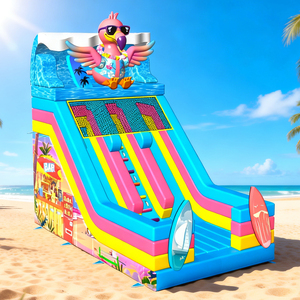 WINSUN Inflatable Tropical Flamingo Slide PVC CE Commercial Grade Kids Party Amusement Park Custom Logo Fun Playground - Product Image 2