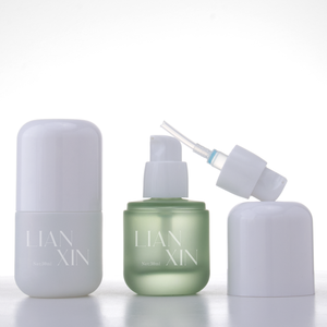 Emballage de cosmétiques en verre à cylindre rond de 30ml 50ml 100ml conteneurs de fond de teint de lotion de soin de la peau bouteilles à pompe de lotion en verre personnalisées - Product Image 6