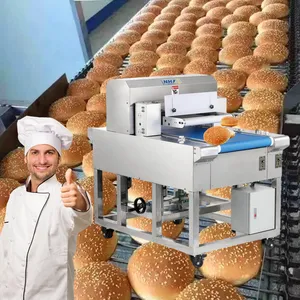 2023 nóng bán tự động thương mại ngang Bun cắt đa chức năng ngang Bun cắt bánh mì hamburger Bun Slicer