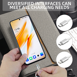 <span class=keywords><strong>Diario</strong></span> aziendale intelligente 8000mah Power Bank Notebook con ricarica Wireless con Logo a luce LED - Product Image 3