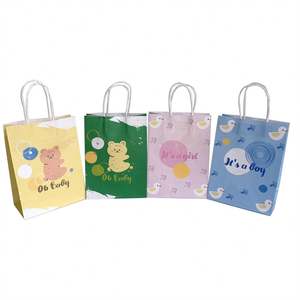 KUAIMA Kids Birthday Party <b>Gift</b> <b>Bags</b> Paper Tote Chocolate Candy <b>Baby</b> <b>Shower</b> Favor Thick Paper Packaging With Handle for Shopping - Product Image 3