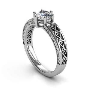 Anello con motivo a cuore per donna, tono argento, minimalista, elegante, da indossare ogni giorno, accessori moda - Product Image 1
