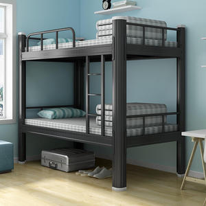 Cama Literas de Acero con Barandilla de Alta Resistencia para Dormitorio Universitario, Cama Doble de Metal sin Pintar para Adolescentes - Product Image 4