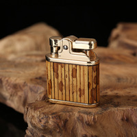 Briquet réutilisable en bambou naturel robuste, allume-feu de poche écologique carbonisé, accessoire d'extérieur oriental unique