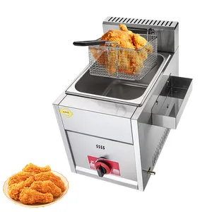 Commerciële Frietjes Kfc Aardappel Chips Frituren Machine Met Mand Elektrische Friteuse Voor Kip