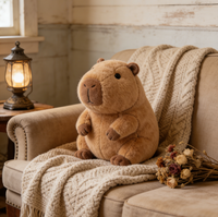 Peluche réaliste Capybara, jouet en peluche doux avec rembourrage en polyester et coton PP, idéal pour collection ou cadeau d'anniversaire