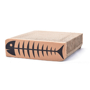 ที่ข่วนเล็บแมว กระดาษแข็ง ลายก้างปลา ทนทาน เรียบง่าย สำหรับแมวในบ้าน - Product Image 1