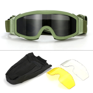 Lunettes de soleil de sport d'extérieur, lunettes tactiques coupe-vent, lunettes de cyclisme à 3 verres pour le cyclisme, lunettes tactiques pour le sport - Product Image 5