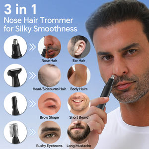 Trimmer per il naso da uomo 2025 professionale USB ricaricabile indolore per sopracciglia e rimozione peli facciali con motore potente - Product Image 5