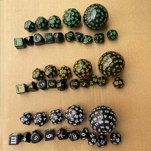 क्लासिक कस्टम 15 पीस ब्लैक <span class=keywords><strong>D3</strong></span>-D100 डिजिटल पासा संग्रहणीय उपहार वैयक्तिकृत गेम ऐक्रेलिक पासा सेट - Product Image 4