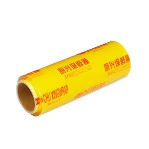 Professionele Productie Voedsel Vers Houden Verpakking Film Stretch Wrap Food Grade Pvc Huishoudfolie In Jumbo Roll