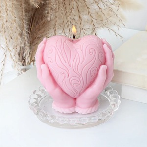Heart Shaped Candle <b>Mold</b> Silicone Plaster <b>Hand</b> Holding Design DIY Candle Making Kit Valentine's Day Home Decor - Product Image 4