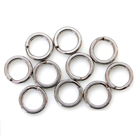 Argent sterling métal 100% anneau fendu en acier inoxydable de haute qualité pêche robuste plié