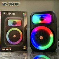 Nouveau MS-2043BT 8 pouces pour haut-parleur 5.3, caisson de basses portable d'extérieur avec lumières RGB pour système de karaoké à domicile