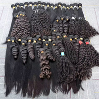 15A Mèches de cheveux humains 100% naturels, ondulation Water Wave, cheveux bruts non traités, pour tissage rapide, effet Wet and Wave, noir naturel pour femmes
