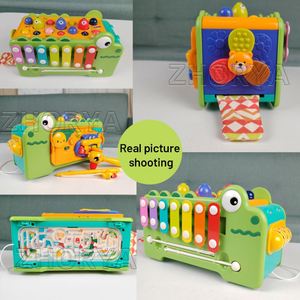 Jouet éducatif sensoriel pour bébé Zhorya, crocodile multifonctionnel, instruments de musique piano et jeux de pêche pour enfants - Product Image 5