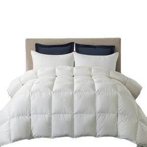 Premium 100% Cotton White King-Size <strong>Duvet</strong> Insert <strong>All</strong> <strong>Season</strong> Medium Warmth Custom Feather Comforter White Cotton Cover for Hotels - Product Image 1
