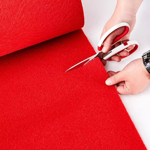 Alfombra de Fieltro Roja Tejida Clásica Antideslizante para Exposiciones, Bodas y Eventos, Venta Directa de Fábrica - Product Image 2