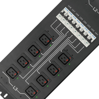 S21 T21 M60 ETL répertorié 3 phases 415V 160A PDU 24 ports C19 contrôle de surveillance à distance pdu
