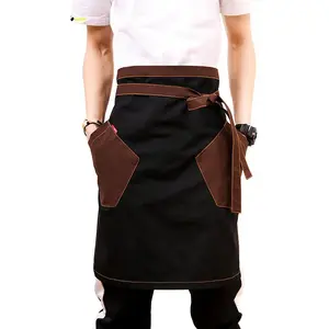 Avental de lona meio avental culinária, avental masculino de meia corpo, avental para cozinha
