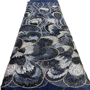 Tessuti in Pizzo con Paillettes e Perline di Alta Qualità Nigeriana, Delicato Pizzo per Abiti <span class=keywords><strong>da</strong></span> <span class=keywords><strong>Sposa</strong></span> e <span class=keywords><strong>da</strong></span> Cerimonia - Product Image 3