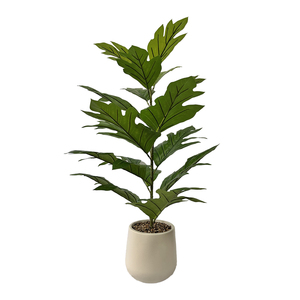Arbre à <span class=keywords><strong>Pain</strong></span> Artificiel <span class=keywords><strong>de</strong></span> 90cm, Plante Réaliste en Faux Bonsaï, Plante Artificielle pour Décoration d'Intérieur - Product Image 1