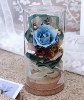 2025 grosir gaya baru botol harapan bunga diawetkan Mini dalam kaca untuk hadiah Festival dekorasi rumah.